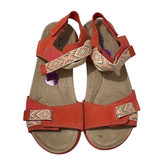 Clarks Amanda Sprint Womens Sandal Coral US Size 6.5 Comfort Ankle Straps - Picture 3 of 6